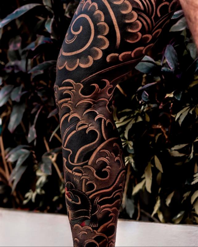 Japanese leg sleeve by WildThingsTattoo on DeviantArt
