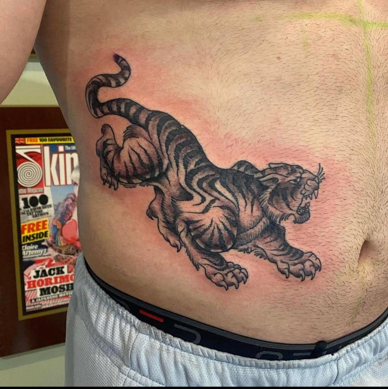 Tattoo of Tigers Belly Animals