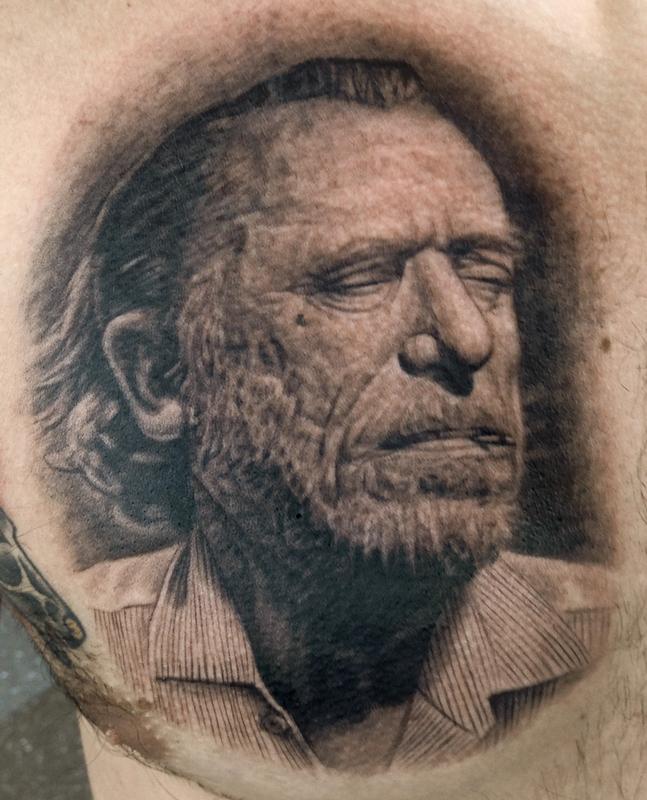 Charles Bukowski by Pepper: TattooNOW