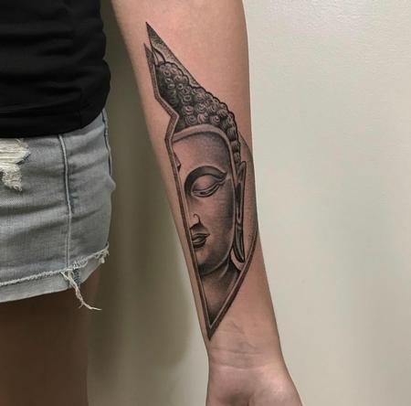 Tattoos - Half Buddha Tattoo - 138819