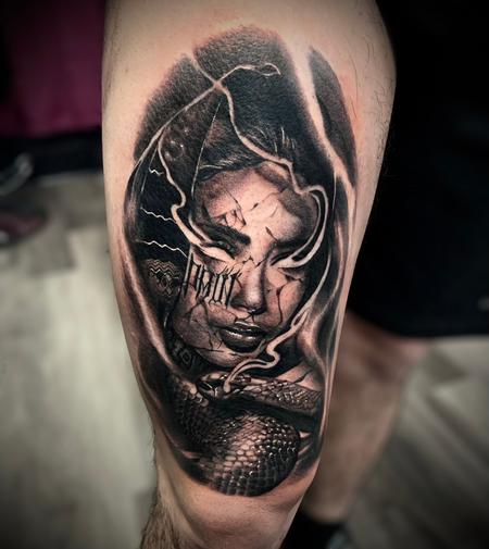 Tattoos - Woman with snake - 144873