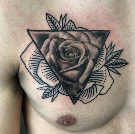 All Seeing Eye Tattoo Lounge  Blackwork rose done to cover old tattoos and  deep