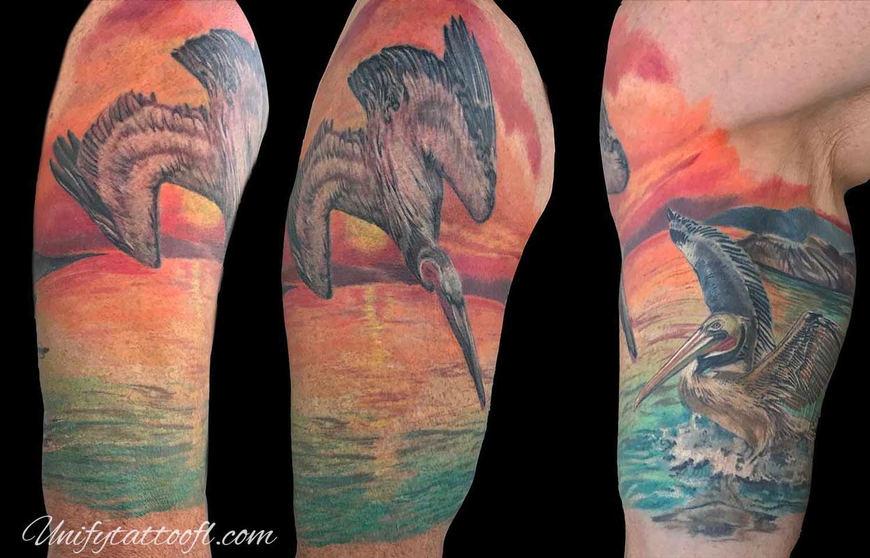 Lady Luck Tattoo PHX on Twitter Meet Chad the pelican by  juliebirdtattoos What surfer dude name would you have given him if he was  your pelican      traditionaltattoo 