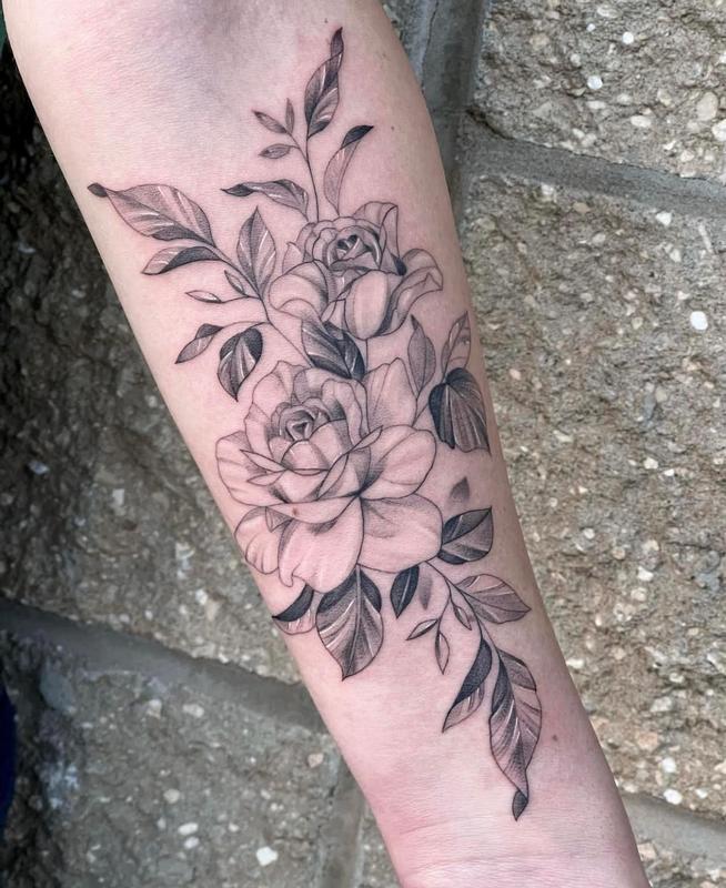 Flowers on arm by Matthew Daiz TattooNOW