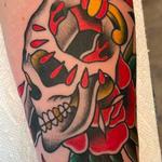 Tattoos - Traditional Skull, Rose, Dagger - 146050