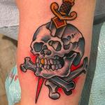 Tattoos - Skull Dagger Tattoo - 146074