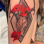 Tattoos - Skull with flowers - 146075