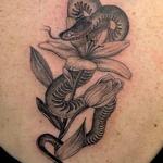 Tattoos - Snake with Flowers Tattoo - 146077